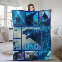 godzilla king of the monsters blanket, godzilla monster blanket, godzilla movie blanket, godzilla lover blanket c123