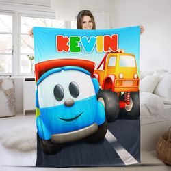 leo the truck blanket, personalized leo the truck blanket, leo the truck cartoon blanket,christmas gifts, birthday gifts