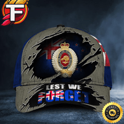 Lest We Forget New Zealand Flag Hat Royal Infantry Regiment Army Veteran Hat Patriotic Gifts Hat Classic Cap