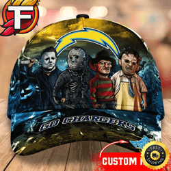 Los Angeles Chargers Nfl Personalized Trending Cap Mixed Horror Movie Characters