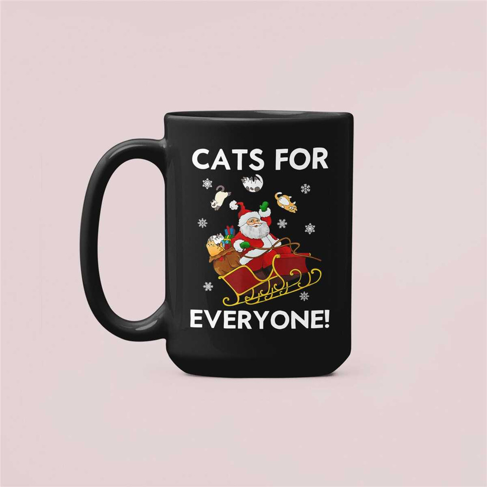 Cats for Everyone Christmas Cats Mug, Funny Cat Lover Christmas Gifts, Santa Cats Coffee Cup, Unique Christmas Present I.jpg