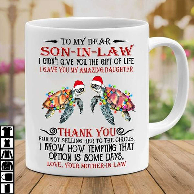 Christmas To My Son-In-Law Turtle Christmas Light Mug, Turtle Lovers Son-In-Law Gift, Gift From Mother-In-Law, Xmas Mug.jpg