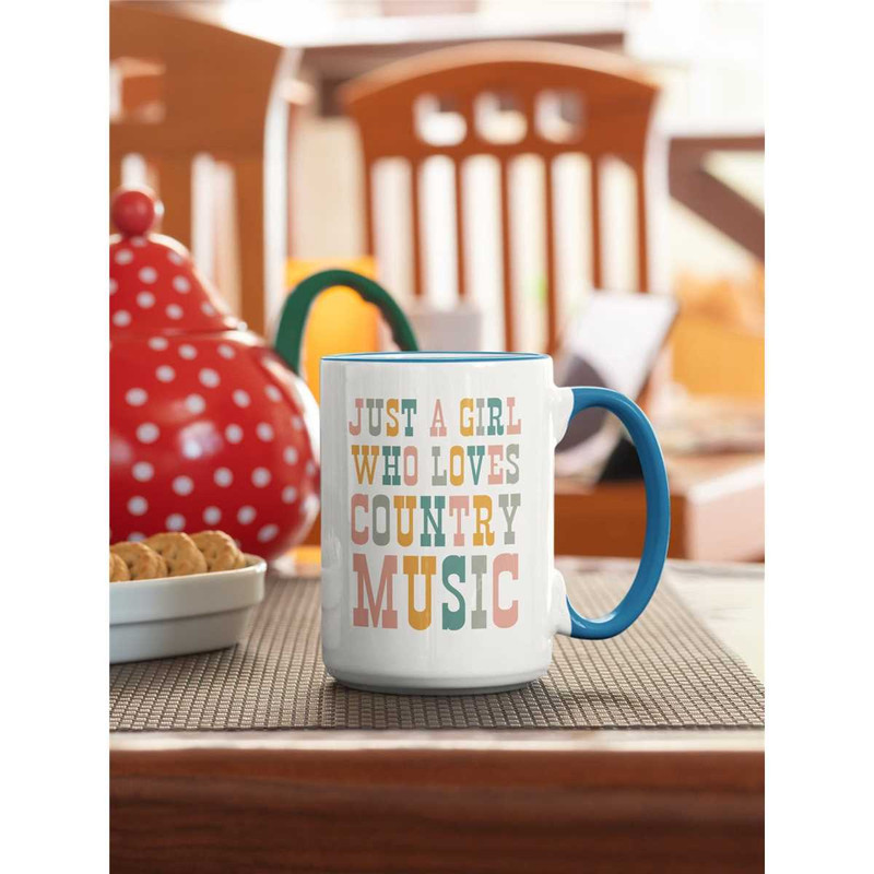 Country Music Gifts, Just a Girl Who Loves Country Music Mug, Country Music Lover Coffee Cup, Country Girl Gifts, Countr.jpg