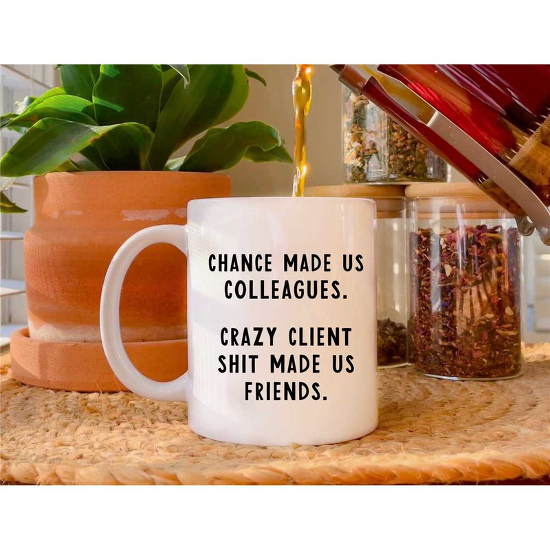 Coworker Mug, Coworker leaving gift, Team Gifts, Chance Made Us Coworkers, Colleague Leaving, Client Mug, Christmas Gift.jpg