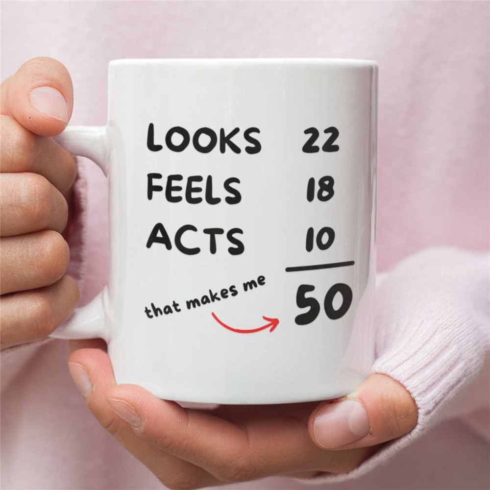 50th birthday gift, 50th birthday mug, 50 birthday glass, mugs for 50th birthday, fifty birthday, 50th birthday coffee m.jpg
