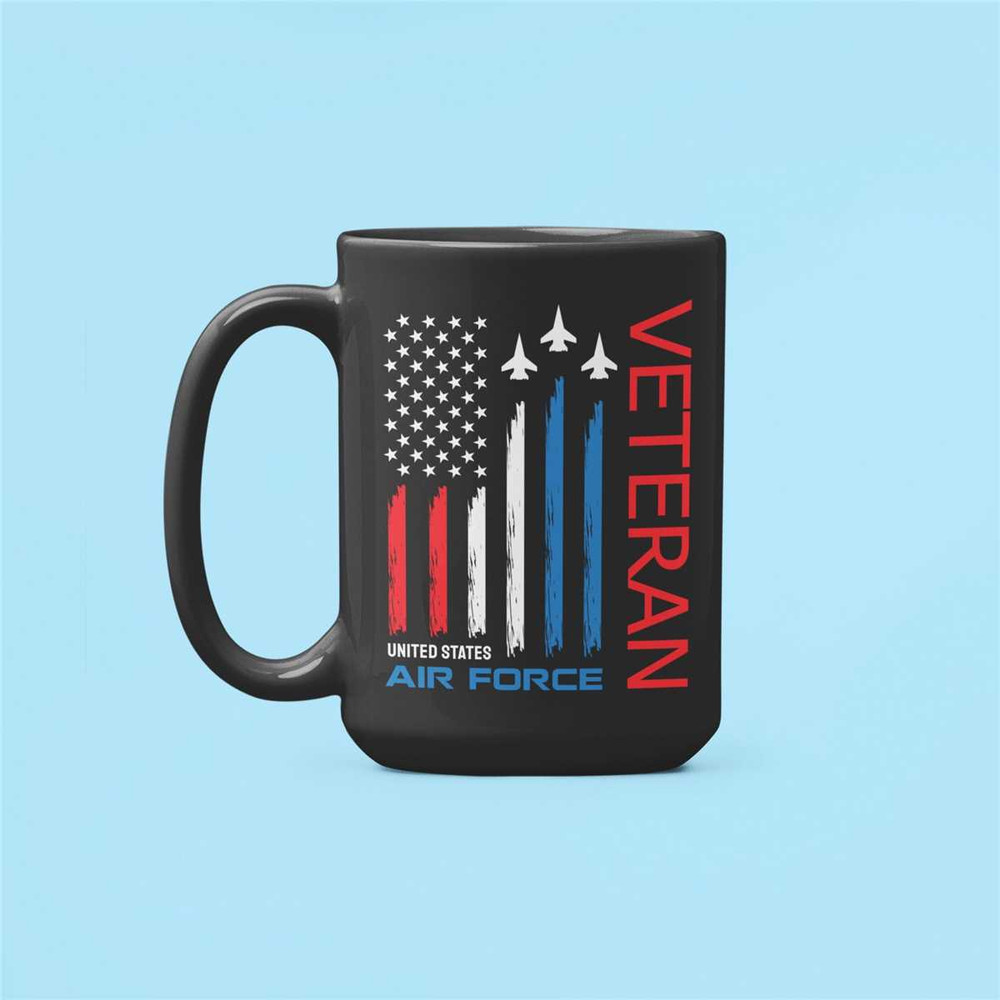 Airforce Mug, Air Force Veteran Mug, Airforce Gift, United States Air Force, 4th of July Flag, Us Veteran Flag Cup, Vete.jpg