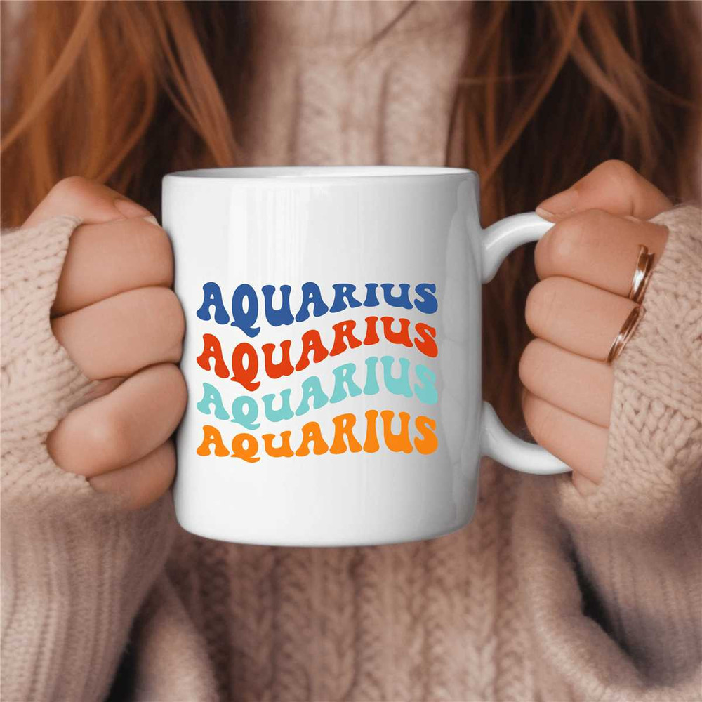 Aquarius Coffee Mug, Zodiac Birthday Gift for Her, Horoscope Ceramic Mug 5.jpg