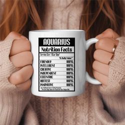 aquarius coffee mug, zodiac birthday gift for her, horoscope ceramic mug 6