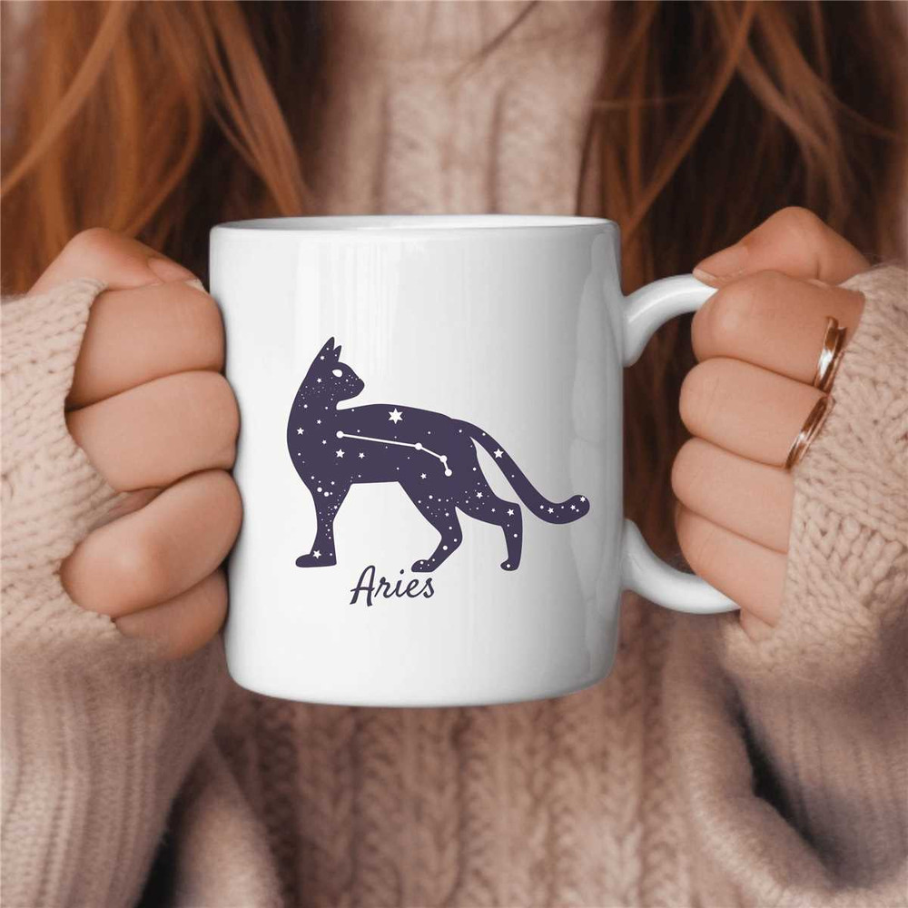 Aries Coffee Mug, Zodiac Birthday Gift for Her, Horoscope Ceramic Mug 1.jpg