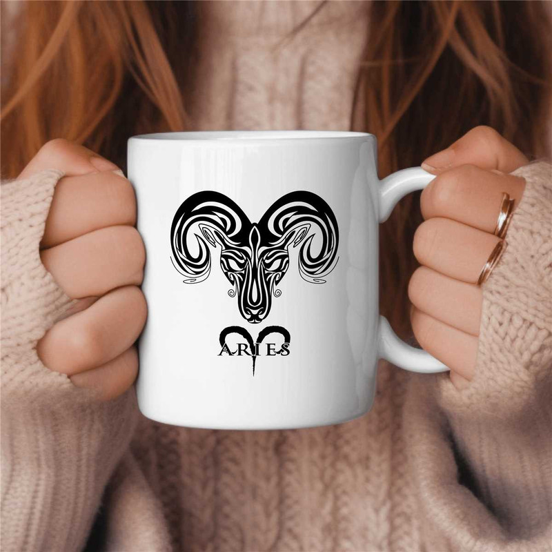 Aries Coffee Mug, Zodiac Birthday Gift for Her, Horoscope Ceramic Mug 3.jpg