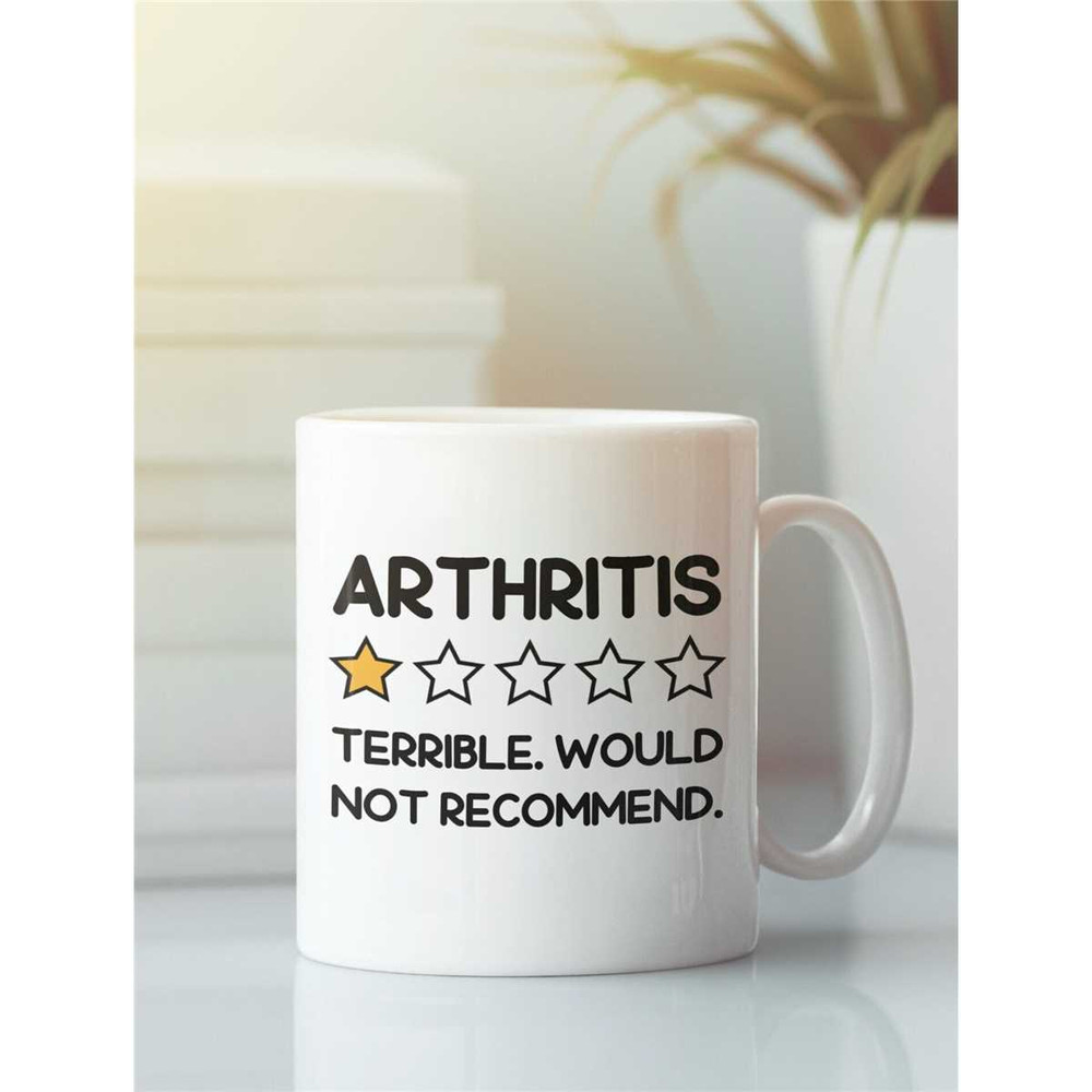 Arthritis Mug, Arthritis Gifts, Funny Arthritis Coffee Cup, Zero Stars Terrible Would Not Recommend, Zero Star Review, B.jpg