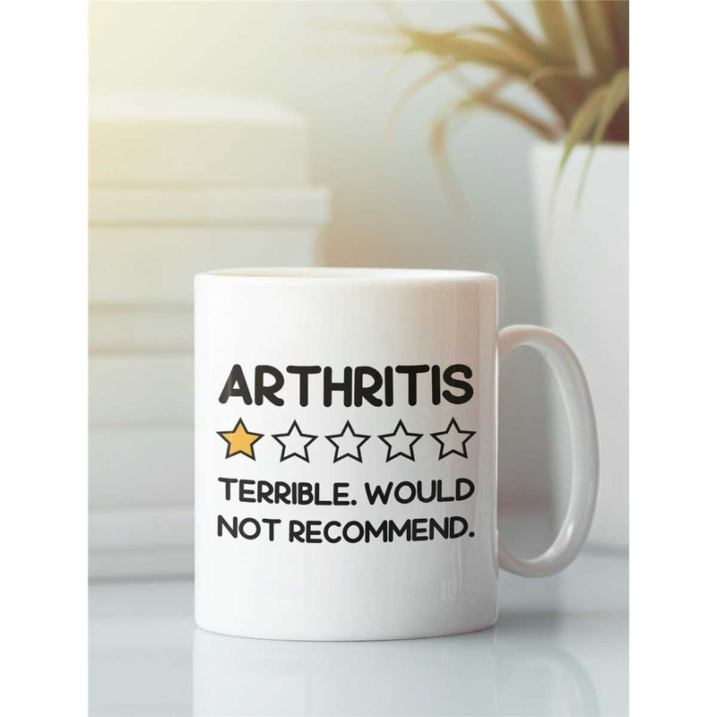 Arthritis Mug, Arthritis Gifts, Funny Arthritis Coffee Cup, Zero Stars Terrible Would Not Recommend, Zero Star Review, B.jpg