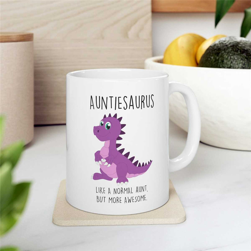 Auntie Mug Gift, Auntiesaurus Mug, Auntie Dinosaur Mug, Birthday Christmas Gift Auntie Mug, Funny Auntiesaurus Mug, Bad.jpg
