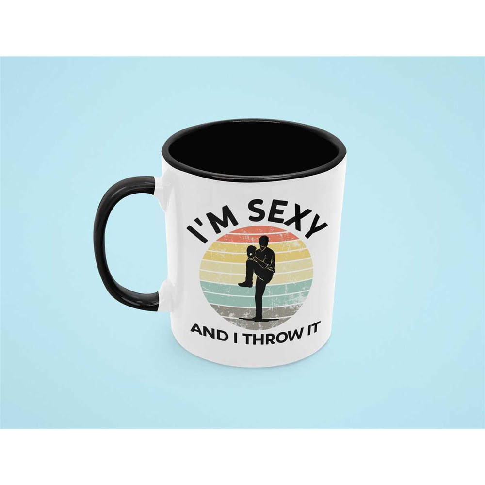 Baseball Pitcher Gift, Pitcher Mug, Pitching Gifts, I'm Sexy and I Throw It, Baseball Gifts, Baseball Player Cup, Funny.jpg