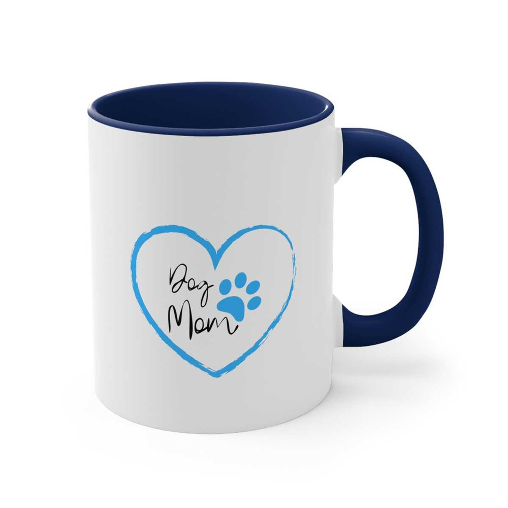 Blue Heart & Paw Dog Mom  - Accent Coffee Mug, 11oz.jpg