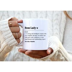 boss lady mug. personalized gifts. 30th birthday gift for her. boss gift. funny boss mug. gifts for women. best friend g