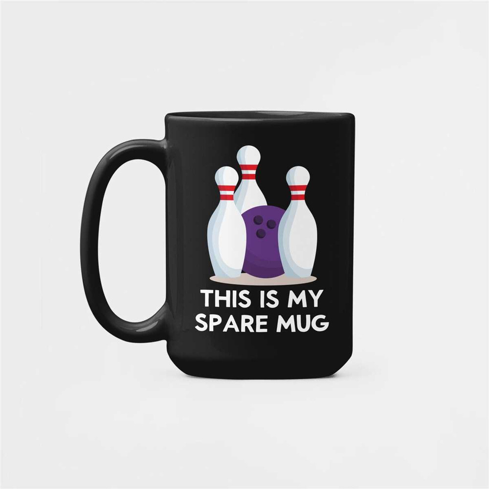 Bowing Mug, Bowler Gifts, This is my Spare Mug, Funny Bowling Pins Coffee Cup, Bowling Ball Coffee Mug, Gift for Bowler,.jpg