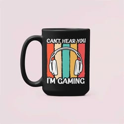gaming mugs, sorry i can't hear you i'm gaming, funny gamer gifts, video game coffee cup, gamer present, birthday gift,
