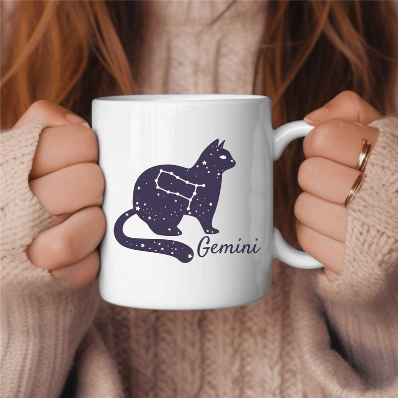 Gemini Coffee Mug, Zodiac Birthday Gift for Her, Horoscope Ceramic Mug 2.jpg