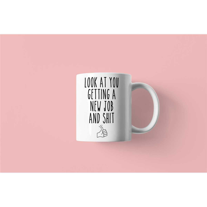 Getting a New Job Gifts  New Job Mug  Rae dunn Inspired New Job Gift  New Job Travel mug  Congratulation gift  Look.jpg