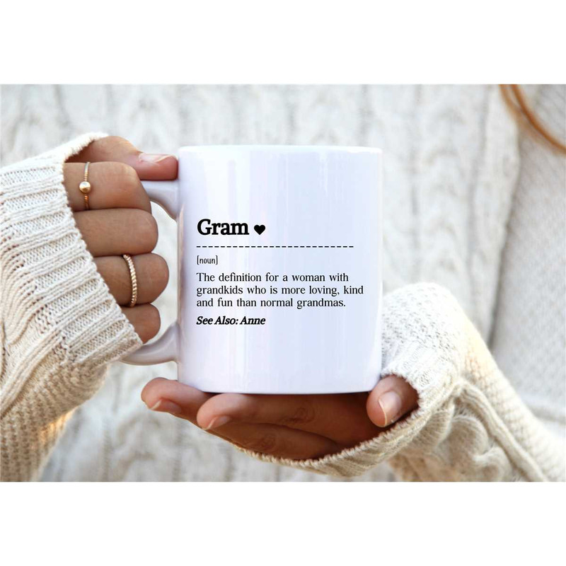 Gram Mug. Personalised Grandmother Gift. Custom Gram Mug. Gift for Nan. Mug for Grandma. Gram Present..jpg
