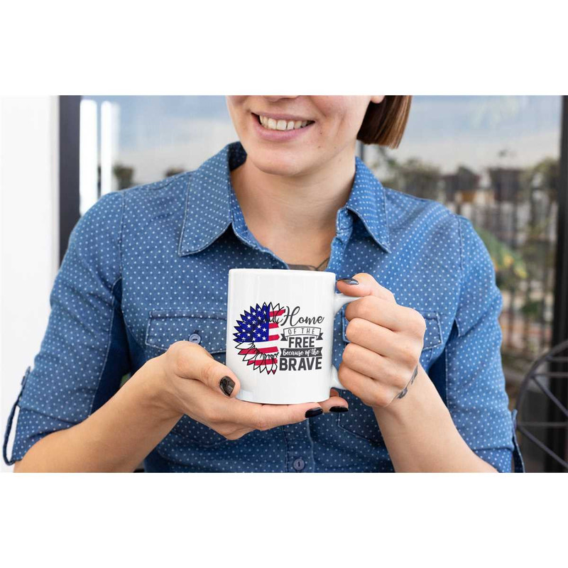 Home Of The Free Because Of The Brave Mug, Independence Day Mug, 4th Of July Mug, American Mug, American Flag Mug, Freed.jpg