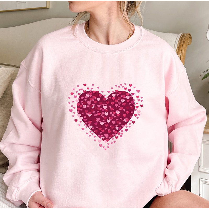 3D Hearts Valentines Day Shirt, Valentine Sweatshirt, Love Sweatshirt, Valentines Day Gift, Heart Sweatshirt, Trendy Hoodie, Gift for Her.jpg