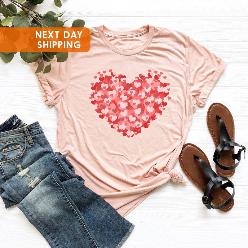 Double Heart Shirt, Love Shirt, Gift For Mom, All You Need is Love, Heart Shirt, Teacher Gifts, Valentine Heart Tee, Women Girl Heart,.jpg