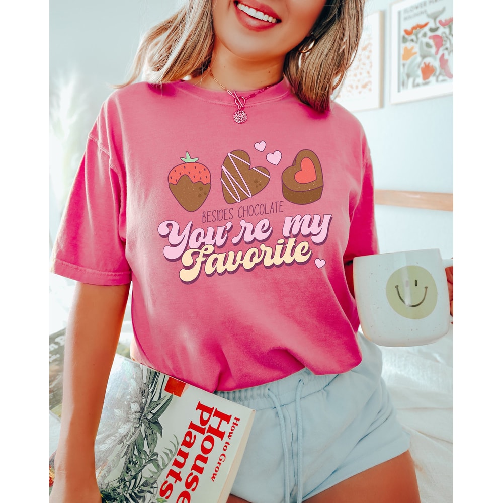 Retro You Are My Favorite Shirt, Valentine's Day Shirt, Strawberry Shirt, Valentine Shirt, Shirt for Women, Gift for Her, Comfort Colors®.jpg