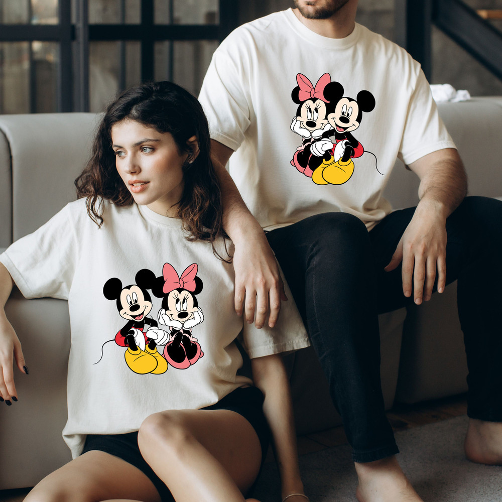 Comfort Colors® Disney Mickey and Minnie Valentines Day Shirt, Couple Valentines Day T-Shirt, Gift For Lover,  Disney Valentine's Day Shirt.jpg