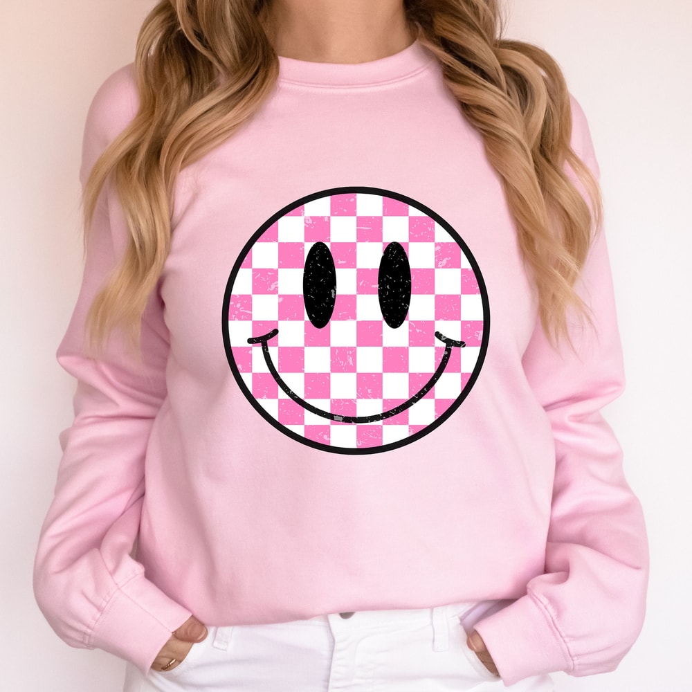 Comfort Colors® Happy Face T-Shirt, Funny Face Shirt, Smiling Shirt, Vintage Shirt, Cute Face Shirt, Retro Happy Face Shirt, Birthday Gift.jpg