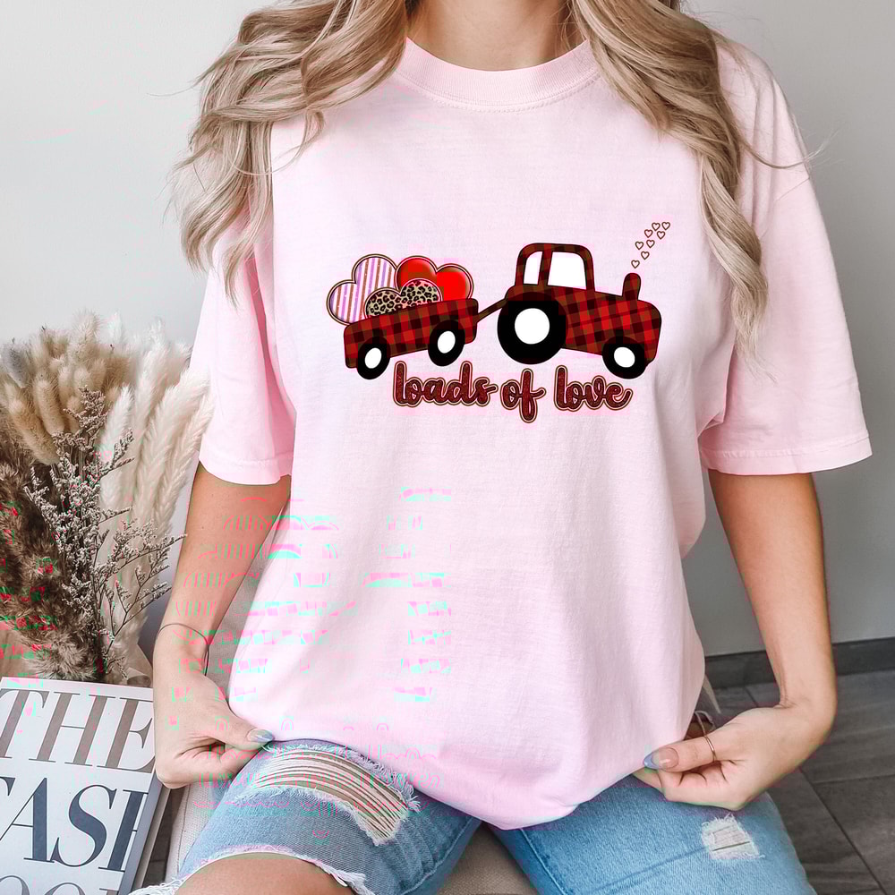 Comfort Colors® Load Of Love Shirt, Valentine Truck T-shirt, Red Truck Valentine Shirt, Truck Lover T-Shirt, Valentines Day T-Shirt.jpg