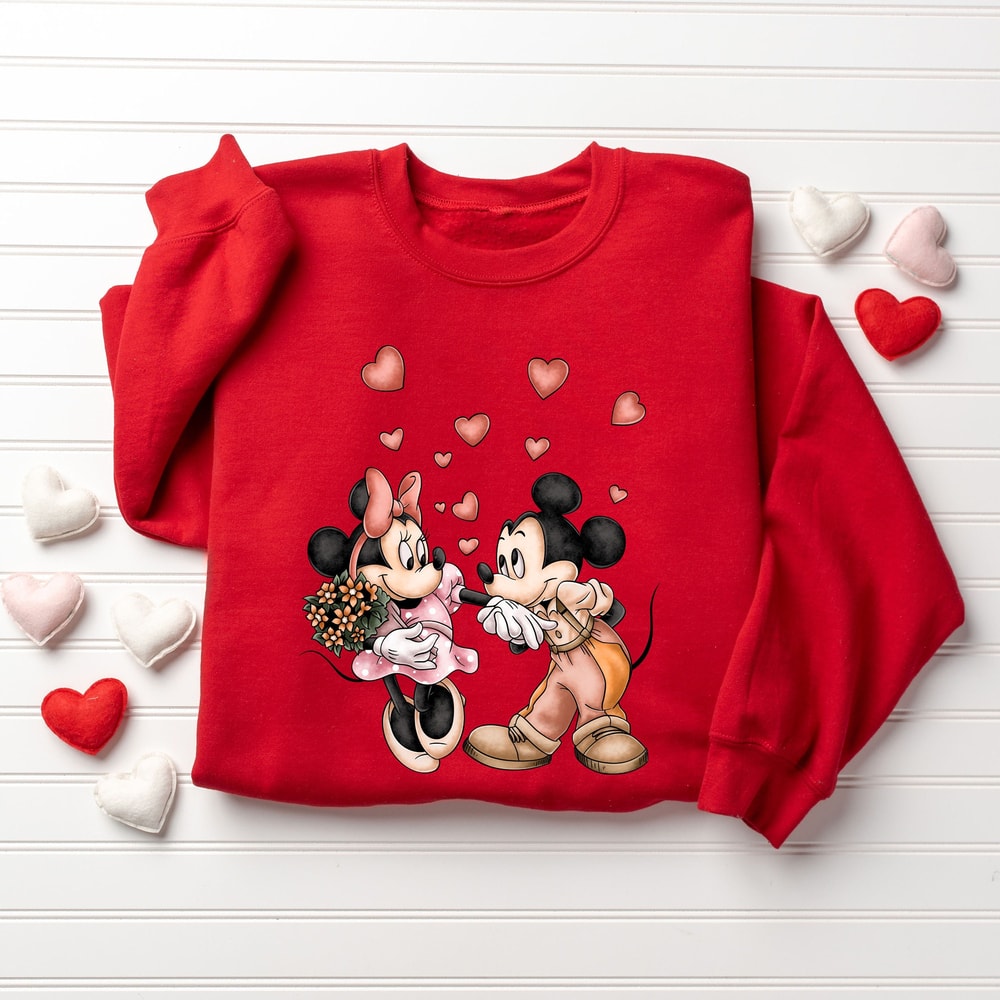 Comfort Colors® Mickey Valentine Shirt, Valentines Day Shirt, Mickey Love T-Shirt, Disney Valentine Shirt, Disney Mickey And Minnie Shirt.jpg