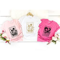 comfort colors skeleton shirt, tarot card skeleton shirt, valentines day t-shirt, valentines tarot shirt, the lovers shi