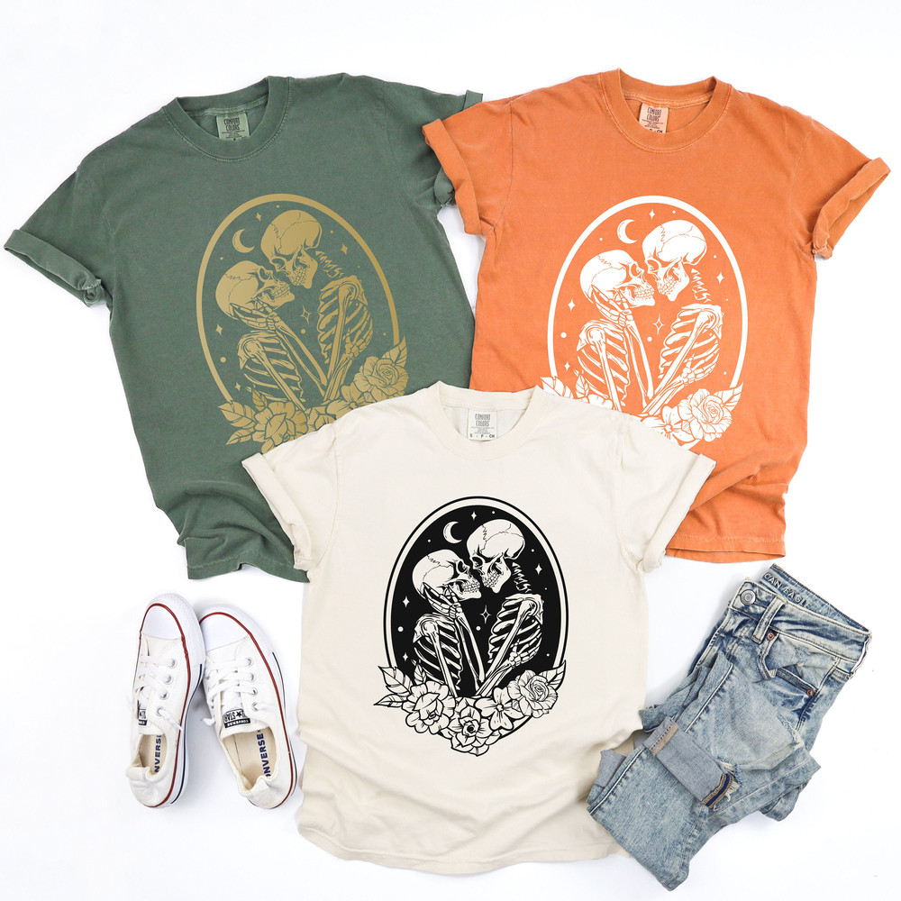 Comfort Colors® Valentine Tarot Card T-Shirt, Tarot Card Shirt, Mystical Shirt, Tarot Card Lovers Shirt, Skeleton Lovers T shirt.jpg