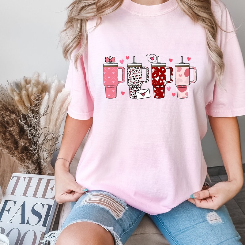 Comfort Colors® Valentines Day Mug T-Shirt, Latte Shirt, Valentines Day Cup Shirt, Cute Valentine Shirt, Valentine Coffee Lover Gift.jpg