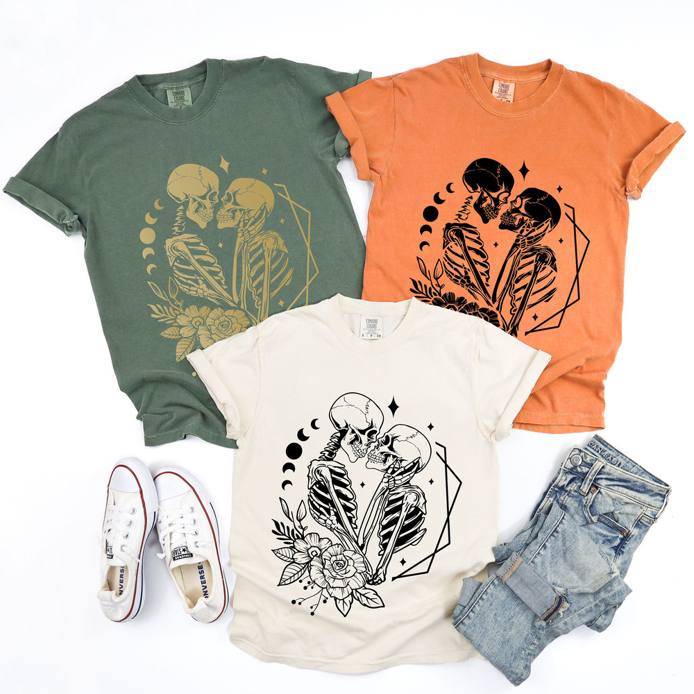 Comfort Colors® Valentines Day T-Shirt, Skeleton Valentine Shirt, Tarot Card Shirt, Skeleton Flower Shirt, Skeleton Love T shirt, Valentines.jpg