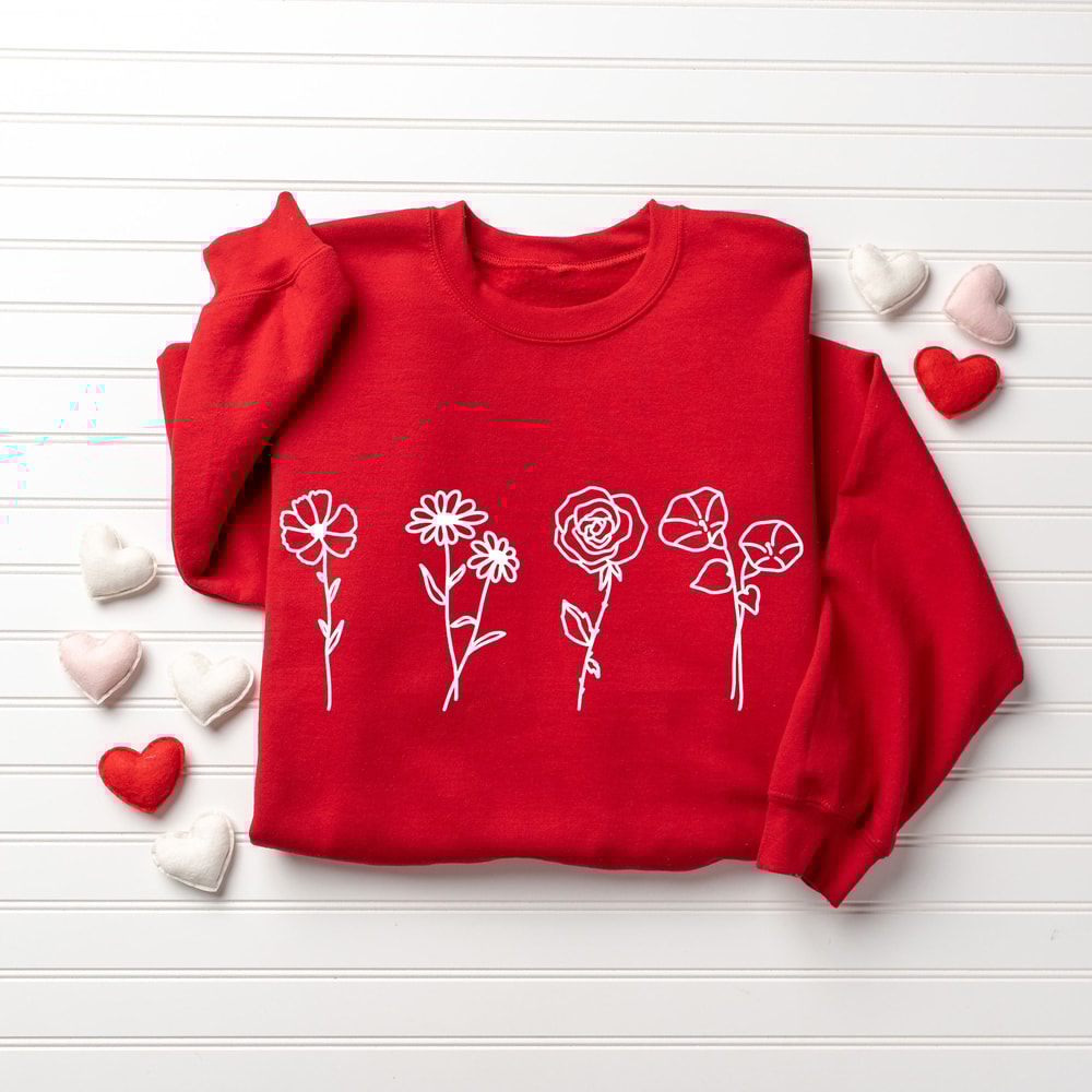 Comfort Colors® Wild Flower T-Shirt, Valentines Day T-Shirt, Floral Valentine Shirt, Flower Shirt, Valentines Gifts, Gift For Beloved.jpg