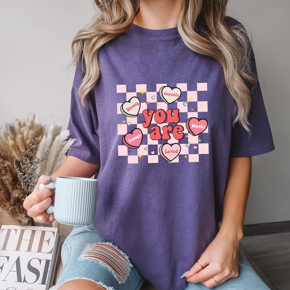 Comfort Colors® You Are Loved Shirt, Valentine Shirt, Valentine Day Shirt, You Are Valentine Shirt, Valentine Heart Shirt, Gift for Beloved.jpg
