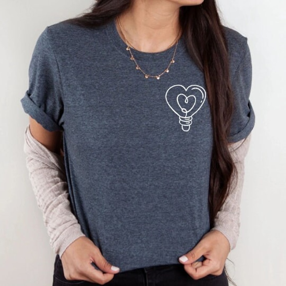 Heart Lightbulb Valentines Day Shirt for Women Valentines Tee Heart Love Heart T-Shirt Women's Valentine's Tee Girlfriend Gift for Wife Love.jpg