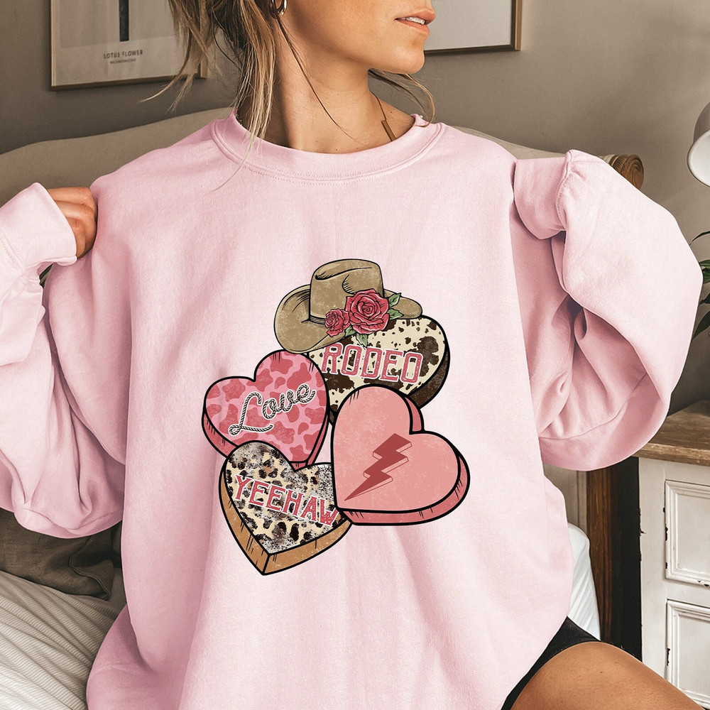 Valentines Day Sweatshirt, I Love You Hoodie, Western Sweatshirt, Couple Shirt Gift, Heather Colors Western Hoodie, Valentine Rodeo Sweater.jpg