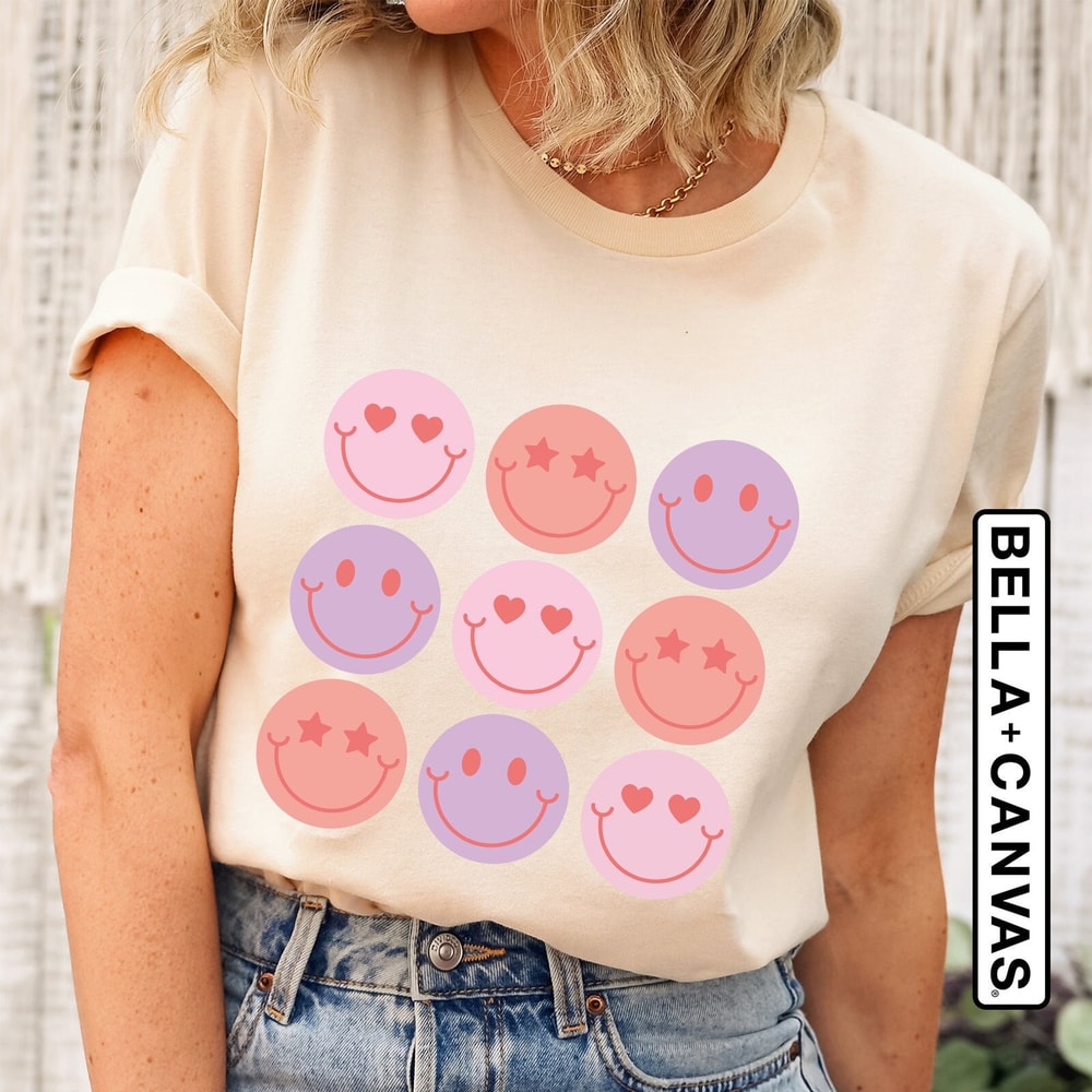 Valentines Face Shirt, Retro Happy Face, Retro Love Shirt, Valentines Shirts for Women, Funny Valentines Day Shirt, Valentines Day Crewneck.jpg