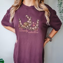 western howdy valentine graphic tee, comfort colors shirt, comfort colors valentines day graphic tee, western comfort co