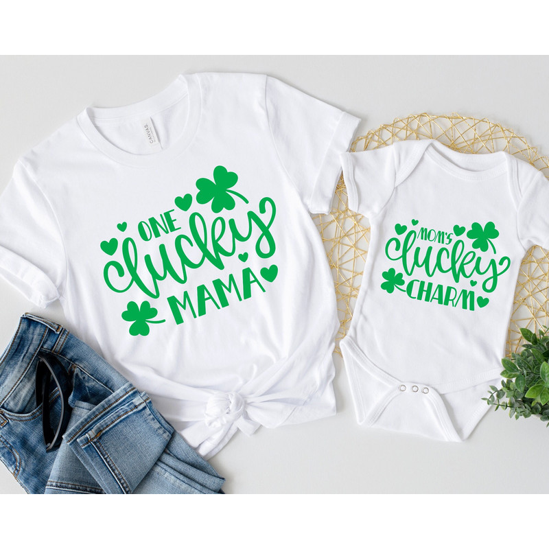 Mommy and Me St Patricks Day Shirts -Mommy Daughter Son St. Patrick's Day Shirts- Lucky Mama Lucky Charm Shirts- RS189.jpg