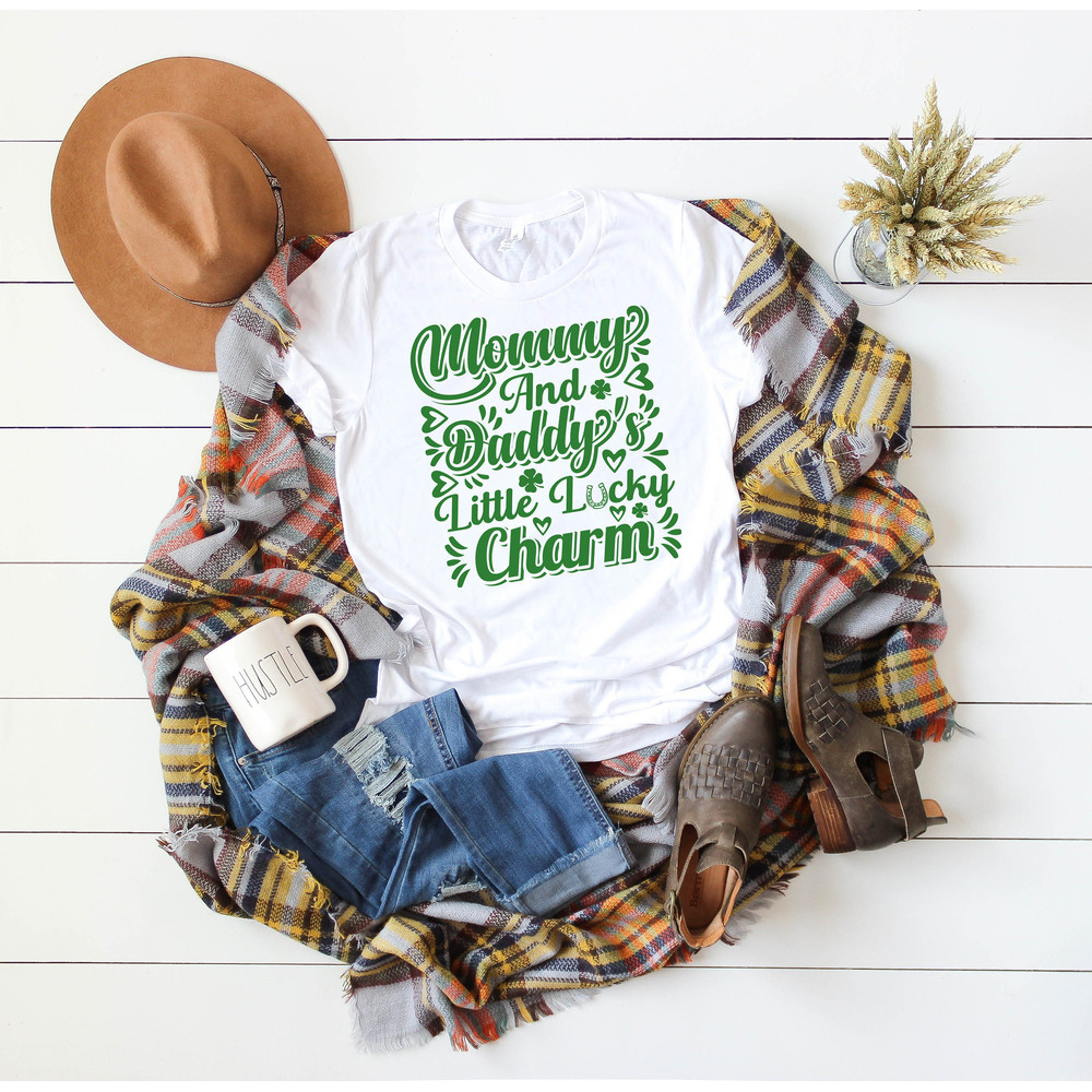 St. Patricks Day Outfit Baby Girl- My First St. Patricks Day Baby Girl Outfit- Saint Patricks Bodysuit- Mommy and Daddy's Lucky Charm RS184.jpg