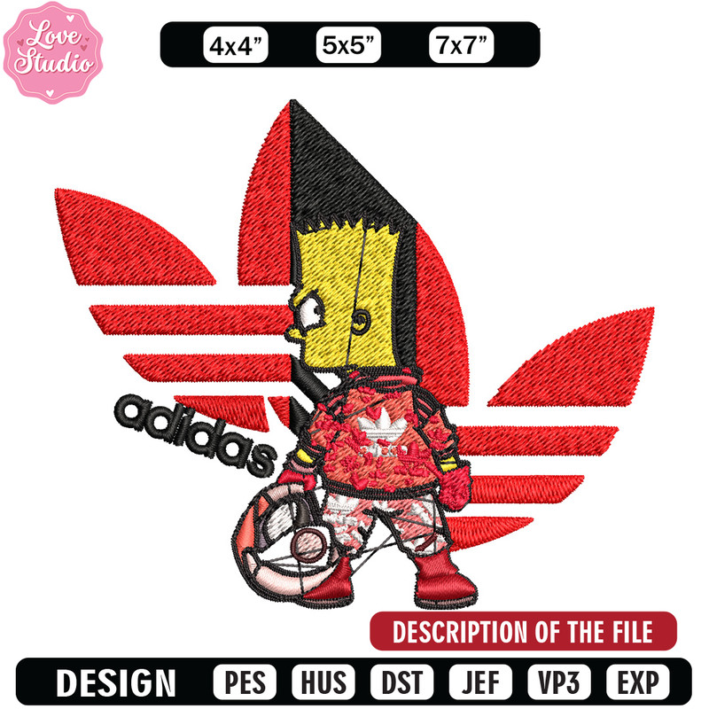 Bart racer adidas Embroidery Design, Adidas Embroidery, Brand Embroidery, Embroidery File, Logo shirt, Digital download.jpg