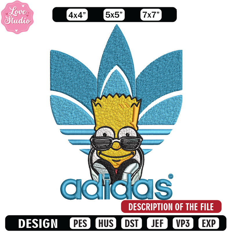 Bart simpson adidas Embroidery Design,Adidas Embroidery, Brand Embroidery, Embroidery File, Logo shirt, Digital download.jpg