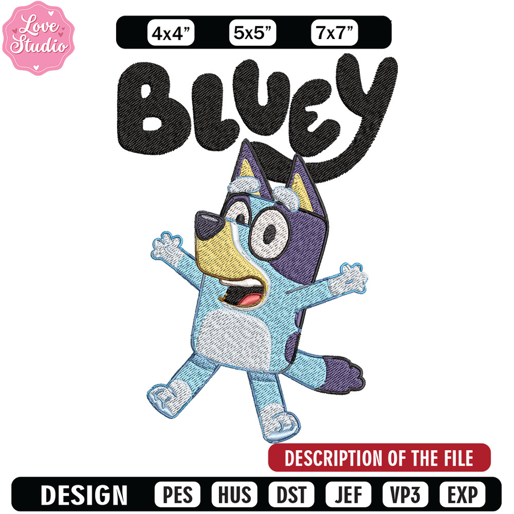 Bluey Embroidery, Bluey Cartoon Embroidery, cartoon Embroidery, cartoon shirt, Embroidery File, digital download.jpg