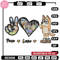 Bluey Peace Love bandit Embroidery design, Bluey cartoon Embroidery, cartoon design, Embroidery File, Instant download.jpg