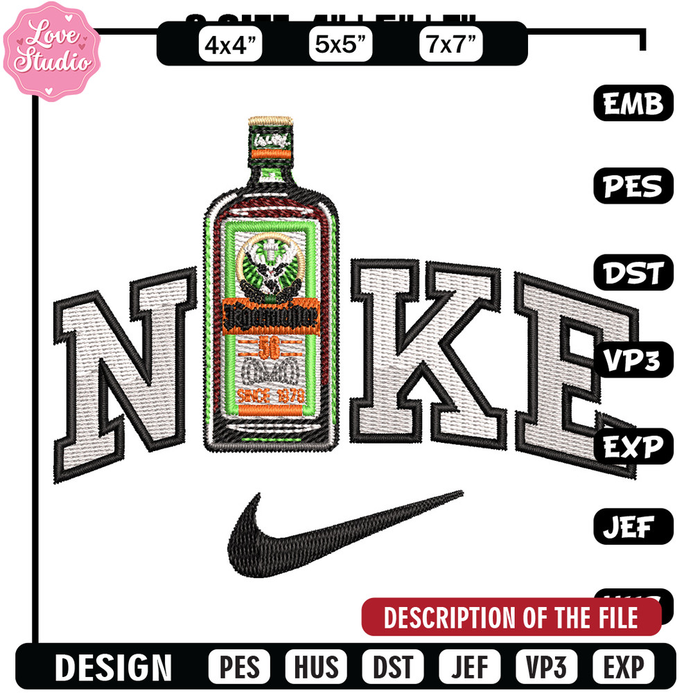 Bottle x nike embroidery design, Nike embroidery, Embroidery file, Embroidery shirt, Nike design, Digital download.jpg